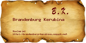 Brandenburg Kerubina névjegykártya